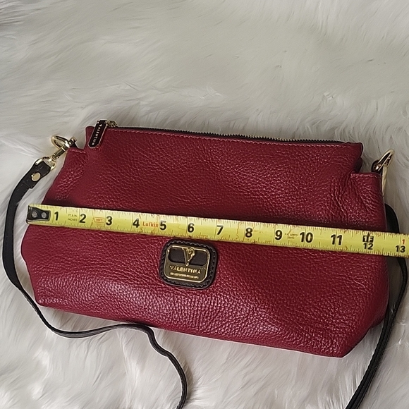 Valentina Red and Black Crossbody Bag with Leather Material and Compact … - Picture 3 of 17